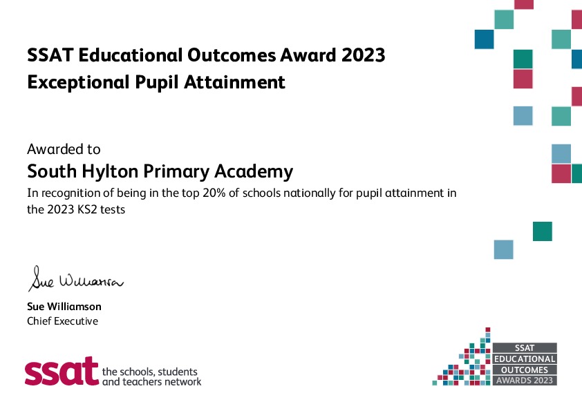 South Hylton Primary Academy   Exceptional Pupil Attainment